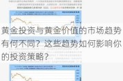 黄金投资与黄金价值的市场趋势有何不同？这些趋势如何影响你的投资策略？