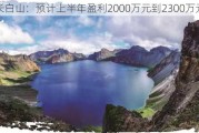 长白山：预计上半年盈利2000万元到2300万元