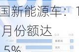 中国新能源车：1-6 月份额达 64.5%