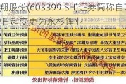 吉翔股份(603399.SH)证券简称自7月19日起变更为永杉锂业