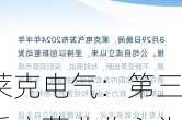 莱克电气：第三季度营业收入为25.97亿元，同比增长5.84%