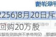 和誉-B(02256)8月20日斥资60.49万港元回购20万股