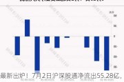 最新出炉！7月2日沪深股通净流出55.28亿，这只龙头被逆势买入8.664亿！