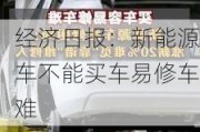 经济日报：新能源车不能买车易修车难