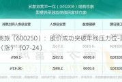 南京商旅（600250）：股价成功突破年线压力位-后市看多（涨）（07-24）