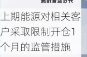 上期能源对相关客户***取限制开仓1个月的监管措施