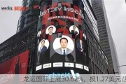 龙运国际上涨30.62%，报1.27美元/股