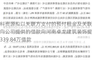 金科资源拟以关联方支付的预付租金及关联方向公司提供的借款向河南卓龙建筑装饰提供339.84万借款