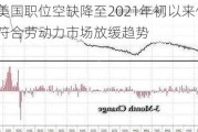 美国职位空缺降至2021年初以来低点 符合劳动力市场放缓趋势