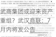 武商集团或迎来资产重组？武汉商联：7月内将发公告