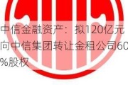 中信金融资产：拟120亿元向中信集团转让金租公司60%股权