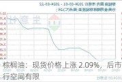 棕榈油：现货价格上涨 2.09%，后市上行空间有限