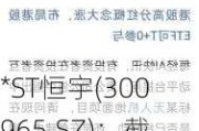 *ST恒宇(300965.SZ)：截至2024年5月20日，公司的股东总户数为7377户