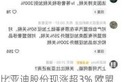 比亚迪股份现涨超3% 欧盟关税政策对公司实质性影响有限