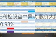 正利控股盘中异动 股价大跌10.98%