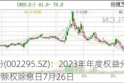 精艺股份(002295.SZ)：2023年年度权益分派10派0.5元 除权除息日7月26日