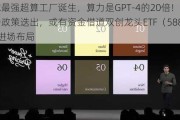 全球最强超算工厂诞生，算力是GPT-4的20倍！国内扶持政策迭出，或有资金借道双创龙头ETF（588330）进场布局