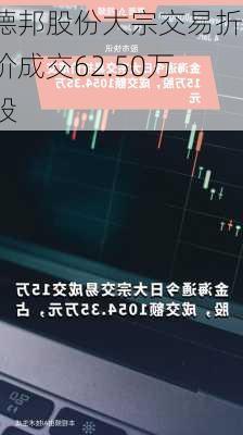 德邦股份大宗交易折价成交62.50万股