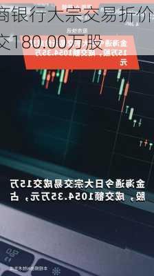 工商银行大宗交易折价成交180.00万股