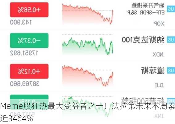 Meme股狂热最大受益者之一！法拉第未来本周累涨近3464%