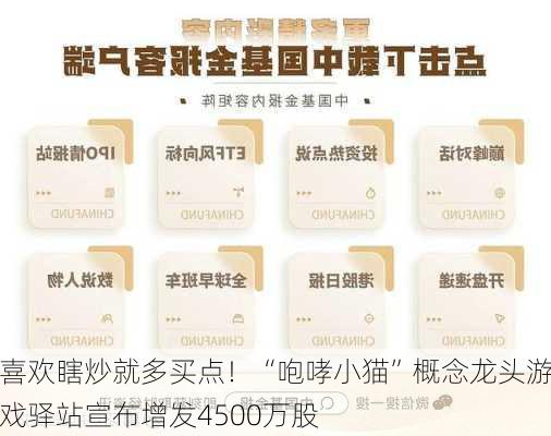 喜欢瞎炒就多买点！“咆哮小猫”概念龙头游戏驿站宣布增发4500万股