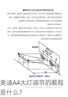 奥迪A4大灯调节的教程是什么？