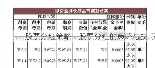 股票分红策略：股票分红的策略与技巧