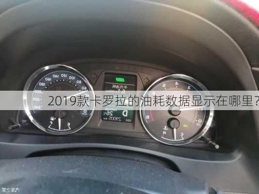 2019款卡罗拉的油耗数据显示在哪里？