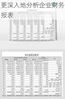 更深入地分析企业财务报表