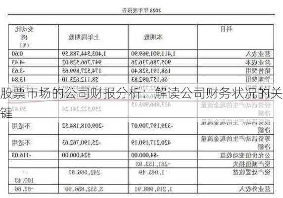 股票市场的公司财报分析：解读公司财务状况的关键