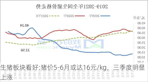 生猪板块看好:猪价5-6月或达16元/kg，三季度明显上涨