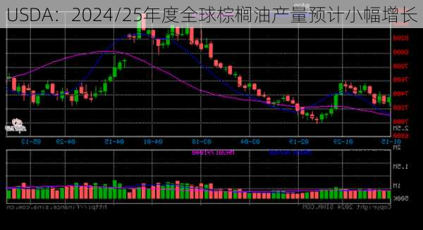 USDA：2024/25年度全球棕榈油产量预计小幅增长