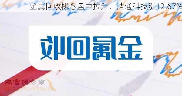 金属回收概念盘中拉升，浩通科技涨12.67%