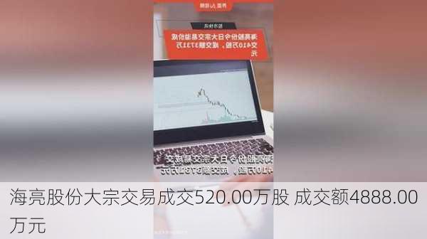 海亮股份大宗交易成交520.00万股 成交额4888.00万元