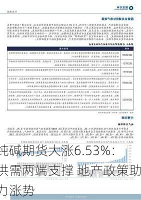 纯碱期货大涨6.53%：供需两端支撑 地产政策助力涨势