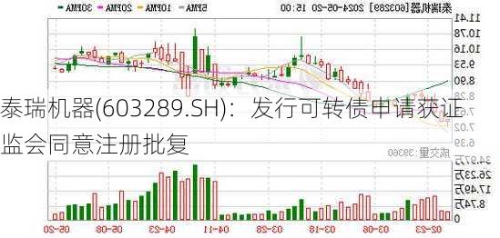 泰瑞机器(603289.SH)：发行可转债申请获证监会同意注册批复