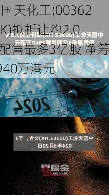 中国天化工(00362.HK)拟折让约2.0%配售最多3亿股 净筹2940万港元