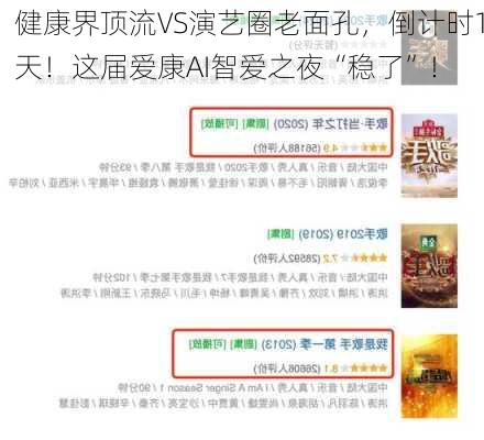 健康界顶流VS演艺圈老面孔，倒计时1天！这届爱康AI智爱之夜“稳了”！