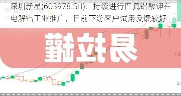 深圳新星(603978.SH)：持续进行四氟铝酸钾在电解铝工业推广，目前下游客户试用反馈较好