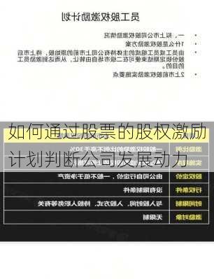 如何通过股票的股权激励计划判断公司发展动力