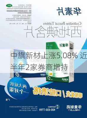 中旗新材上涨5.08% 近半年2家券商增持