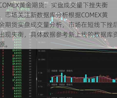 COMEX黄金期货：实盘成交量下挫失衡，市场关注新数据库分析根据COMEX黄金期货实盘成交量分析，市场在短线下挫后出现失衡，具体数据参考新上线的数据库资源。