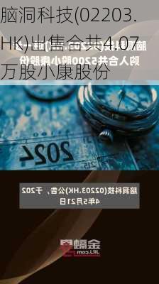 脑洞科技(02203.HK)出售合共4.07万股小康股份