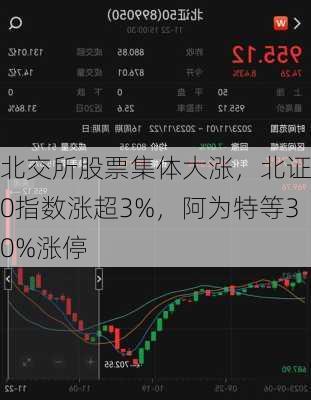 北交所股票集体大涨，北证50指数涨超3%，阿为特等30%涨停