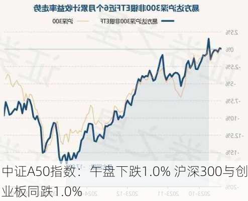 中证A50指数：午盘下跌1.0% 沪深300与创业板同跌1.0%