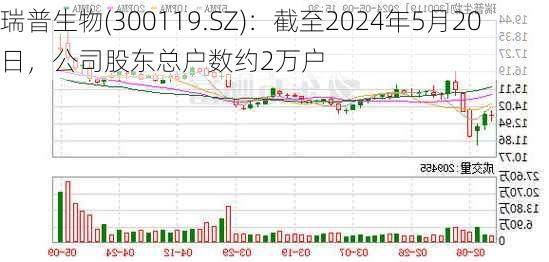 瑞普生物(300119.SZ)：截至2024年5月20日，公司股东总户数约2万户