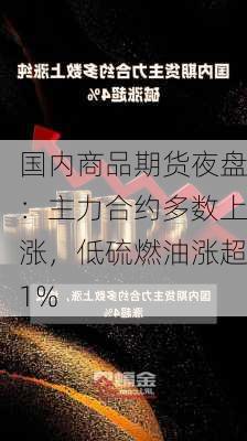 国内商品期货夜盘：主力合约多数上涨，低硫燃油涨超1%