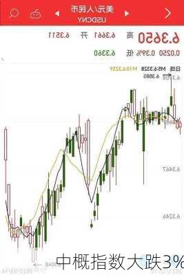 中概指数大跌3%