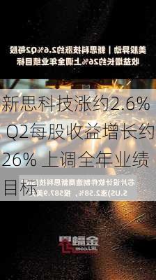 新思科技涨约2.6% Q2每股收益增长约26% 上调全年业绩目标