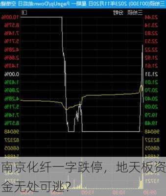 南京化纤一字跌停，地天板资金无处可逃？